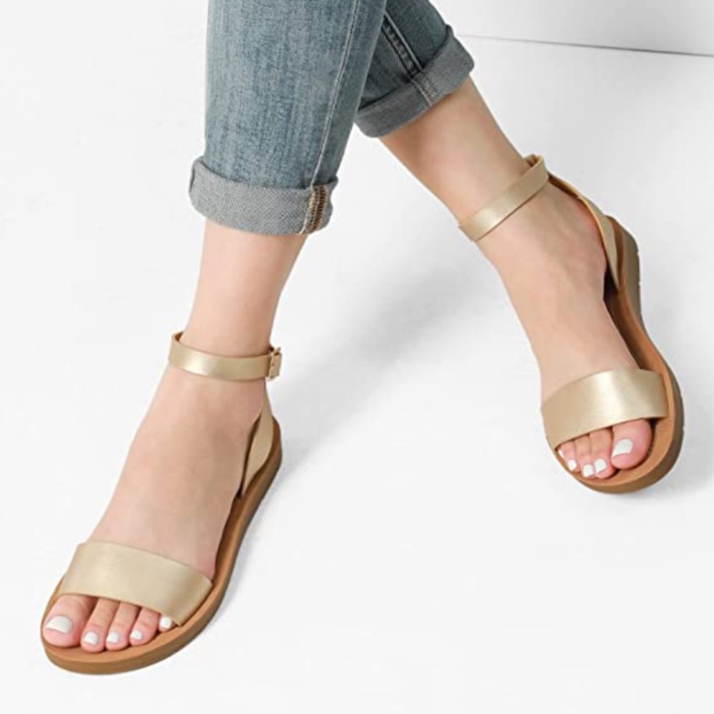 🆕 Open Toe Flat Sandals - Picture 7 of 8